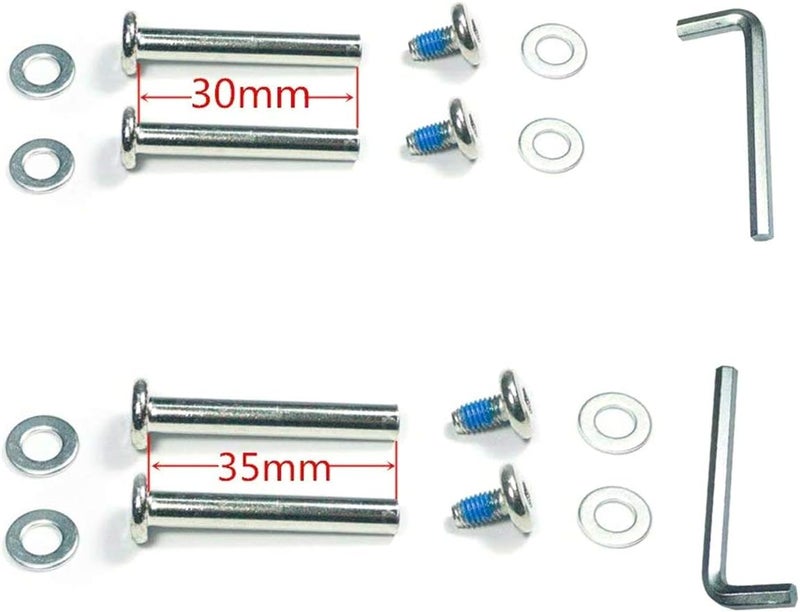 Byaning 2 Sets Luggage Suitcase Wheels Replacement,60/64/68/70/75/78mm Inline Outdoor Skate Replacement Wheels,Rubber Swivel Caster Wheels Repair Kits (OD:64 W:18 ID:6 Axles: 30 & 35) - Image 2